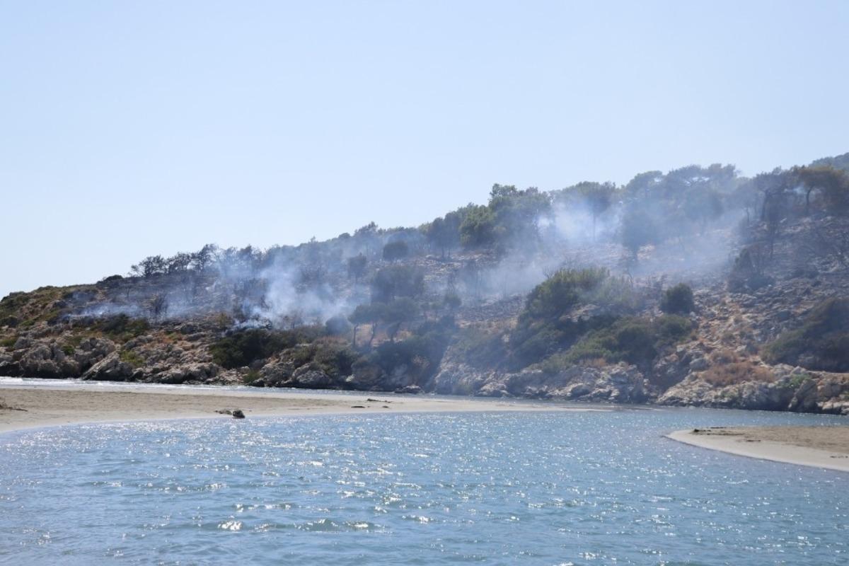 Seydikemer&rsquo;deki orman yangınında 2 hektar alan zarar g&ouml;rd&uuml;