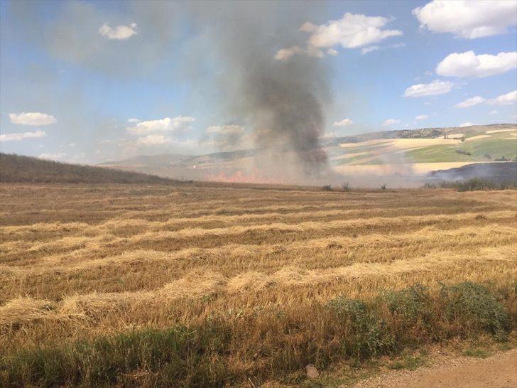 Kırıkkale'de arpa ekili tarla yandı G1