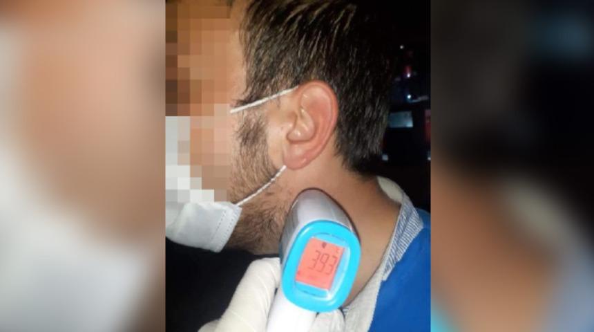 Otobüste büyük panik! Ateşi ölçülünce ortaya çıktı