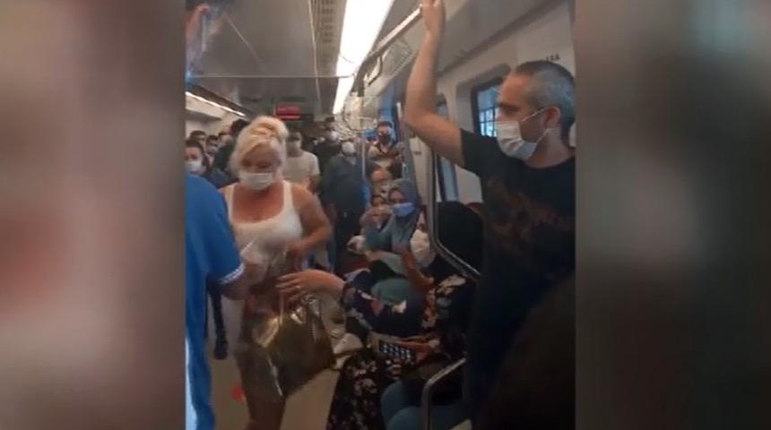 Ankara Metrosu'nda 'maske' gerginliği