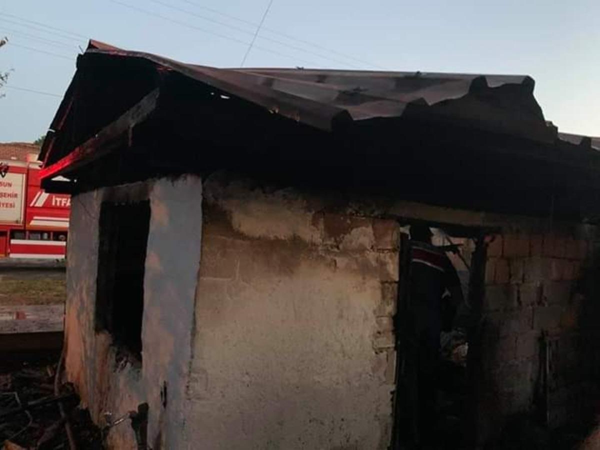 Ahır yangınında 3 b&uuml;y&uuml;kbaş hayvan telef oldu