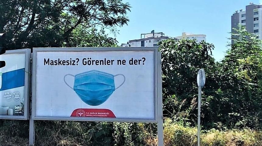 Mersin’de koronaya afişli uyarı