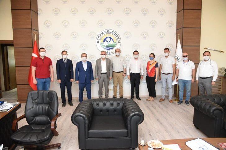 Rektör Tabakoğlu ve beraberindeki heyetten, Keşan Belediye Başkanı Helvacıoğlu’na iade-i ziyaret G3