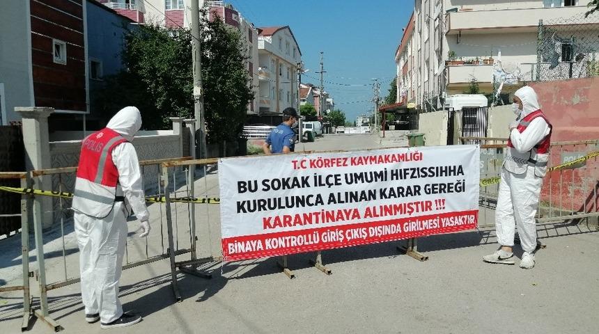 Kocaeli&rsquo;de bir sokak daha karantinaya alındı