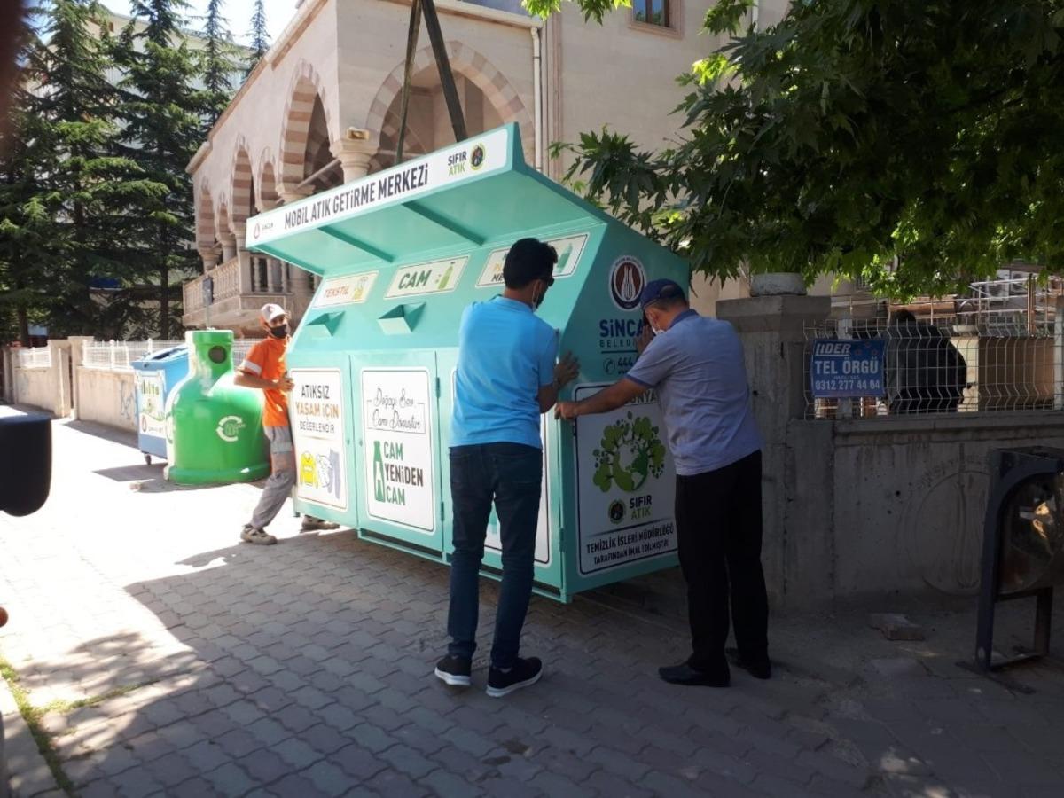 Sincan&rsquo;a 40 adet &rsquo;Mini Mobil Atık Getirme Merkezi&rsquo; yerleştirildi