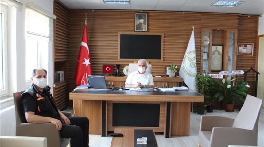 AFAD İl M&uuml;d&uuml;r&uuml; Demirel&rsquo;den İl M&uuml;ft&uuml;s&uuml; Erhun&rsquo;a ziyaret