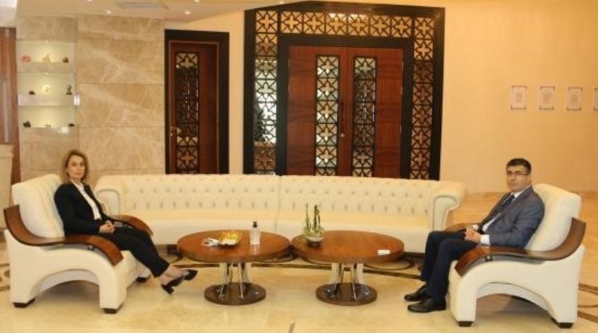 Vali Sezer Becel&rsquo;den Rekt&ouml;r Aktekin&rsquo;e ziyaret