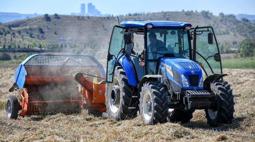 Atat&uuml;rk orman &ccedil;iftliği arazisinde hasat başladı