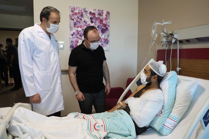 Vali Yırık, yaralı işçileri ziyaret etti G1