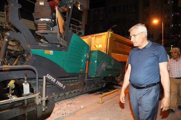 Battalgazi belediyesi sokakları asfaltlamaya devam ediyor G1