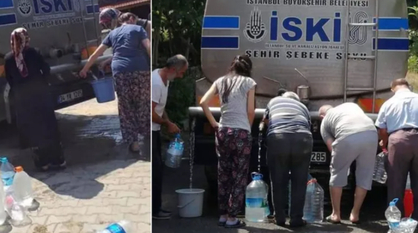 Şile'deki su kuyruğuna tepki! Bakan Varank'tan olay g&ouml;nderme