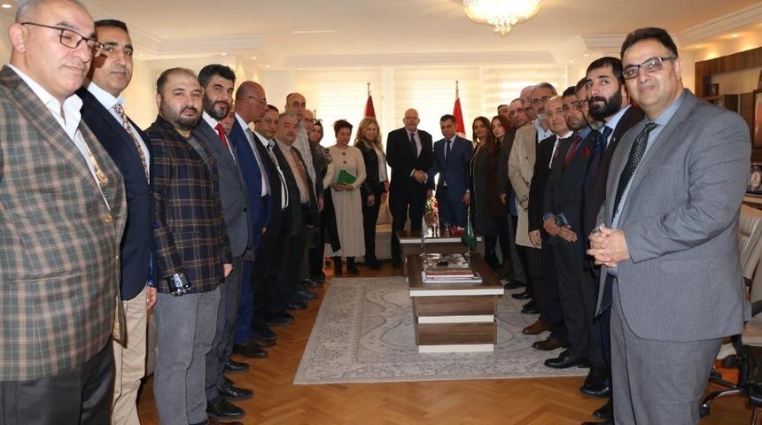 Letonya Ankara B&uuml;y&uuml;kel&ccedil;isi, SANKON genel merkezini ziyaret etti