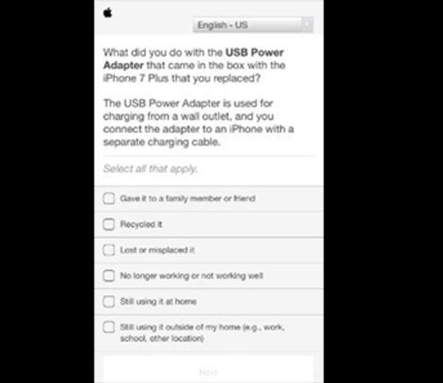 iPhone şarj adaptörü anket