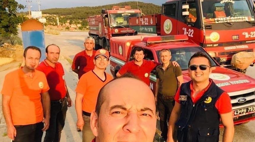 Emet Orman İşletme M&uuml;d&uuml;rl&uuml;ğ&uuml; ekipleri Gelibolu yangınında g&ouml;rev aldı