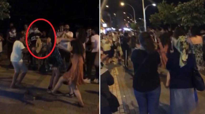 Sahilde davul zurna eşliğinde oynadılar