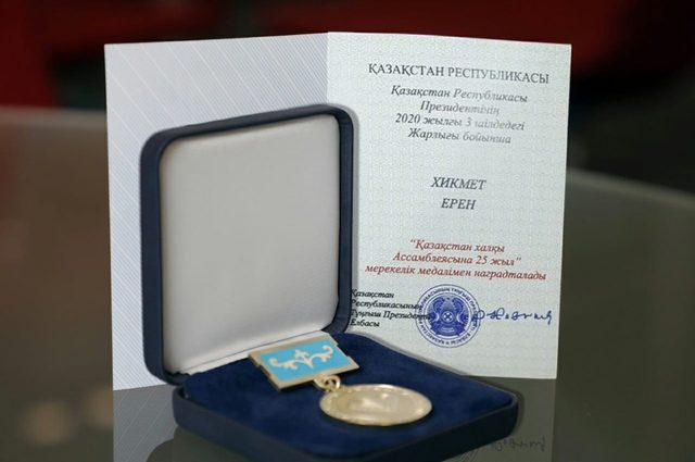 Kazakistan’dan Kurucu Cumhurbaşkanı’ndan EkoAvrasya’ya şükran madalyası