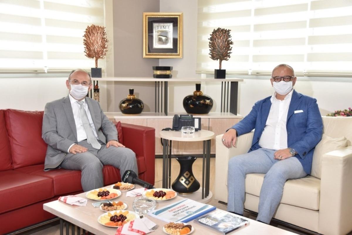 Başkan Erg&uuml;n, Vali Karadeniz&rsquo;i ağırladı