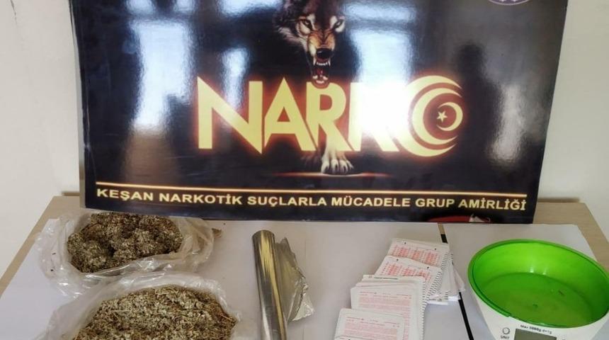 Keşan&rsquo;da bir uyuşturucu taciri daha tutuklandı