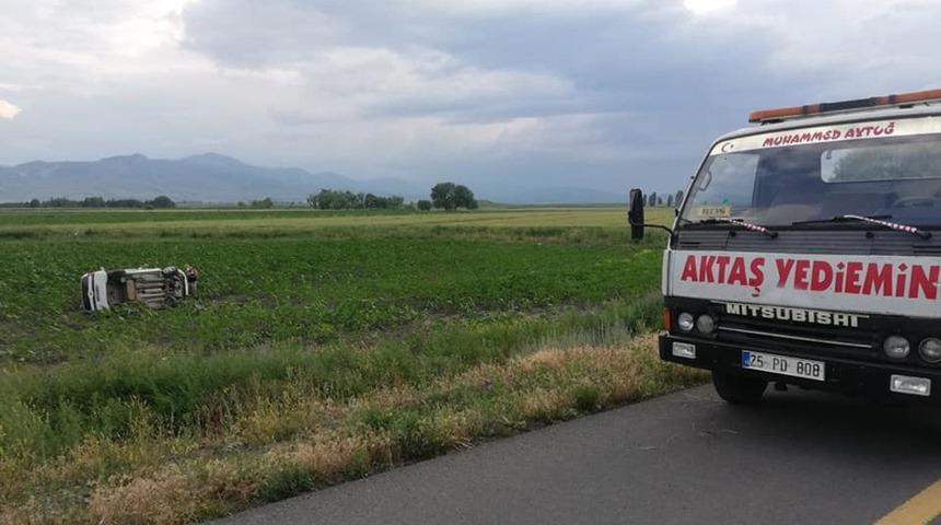Pasinler’de trafik kazası: 1 ölü 4 yaralı
