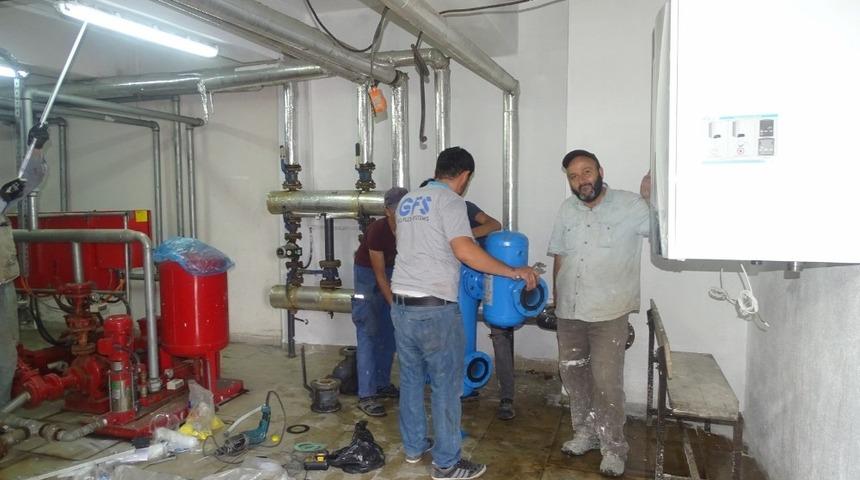 Hisarcık&rsquo;ta iki okul, bir &ouml;ğrenci yurdunda doğalgaz d&ouml;n&uuml;ş&uuml;m &ccedil;alışması