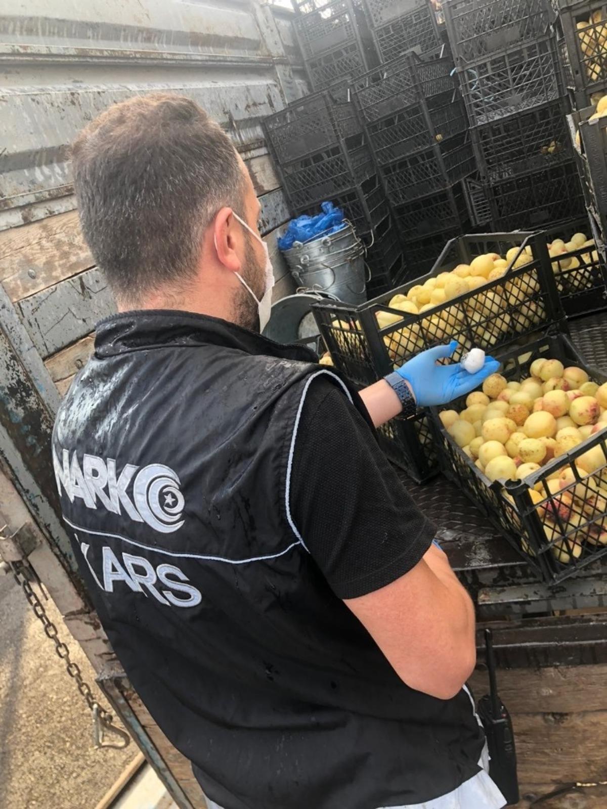 Kars&rsquo;ta kayısı kasasından uyuşturucu &ccedil;ıktı