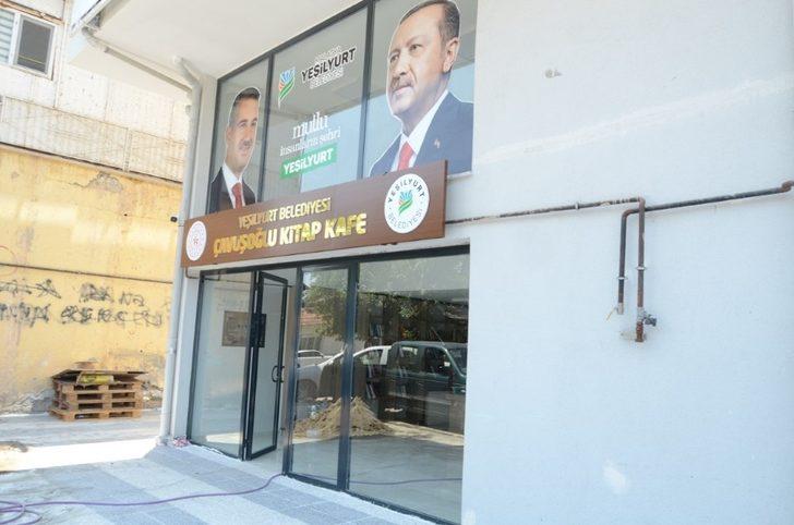 Yeşilyurt Belediyesi’nden  Çavuşoğlu ‘na kitap kafe G3