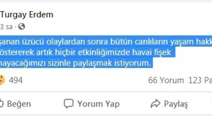 Nil&uuml;fer Belediyesi hi&ccedil;bir etkinliğinde havai fişek kullanılmayacak