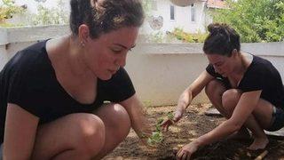 Özge Borak yaz tatilinde organik tarıma başladı!