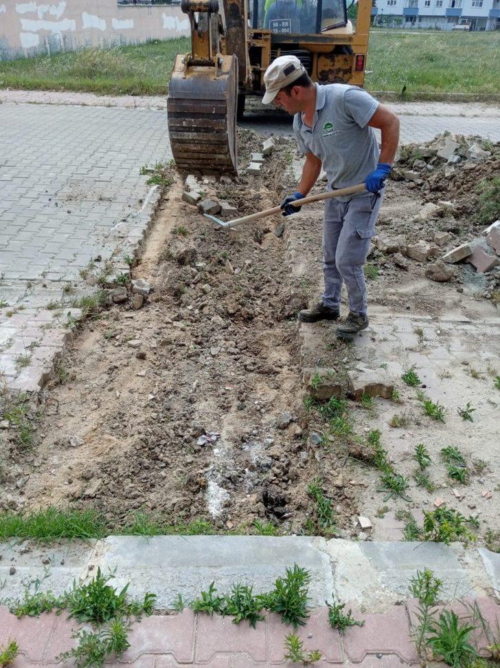 Ergene’de kilit parke taş döşeme ve yol iyileştirme çalışmaları sürüyor G4