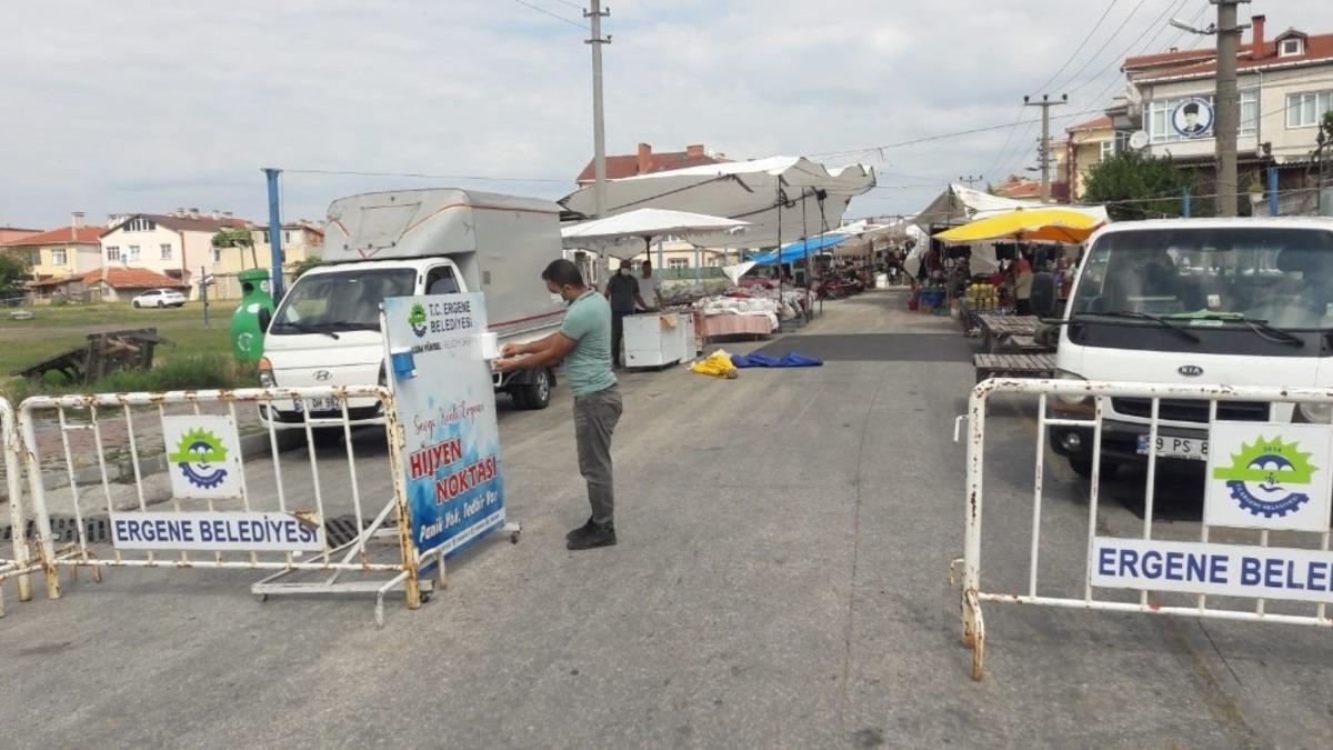 Semt pazarlarında korona &ouml;nlemleri devam ediyor