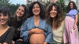 Karnı burnunda Cansu Tosun’dan pilates pozu