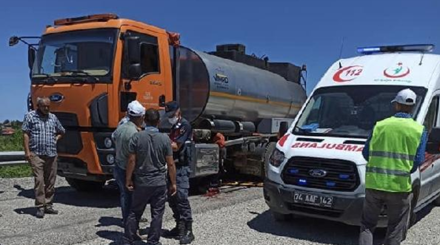 Bartın'da acı olay! Tankerin altında kalan işçi yaşam mücadelesini kaybetti