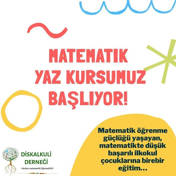 Diskalkuli Derneğinin “Matematik Yaz Kursları” başlıyor G2