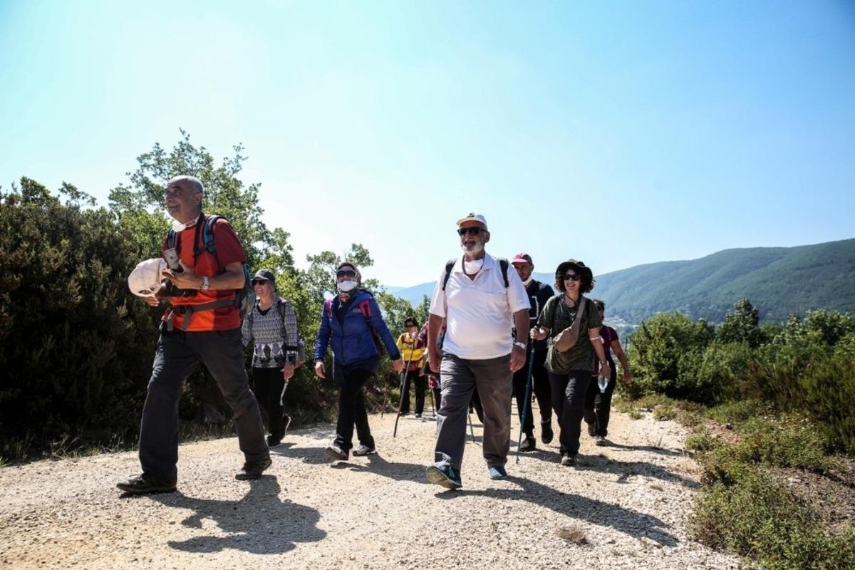 Mysia Yolları&rsquo;nda doğayla kucaklaştılar