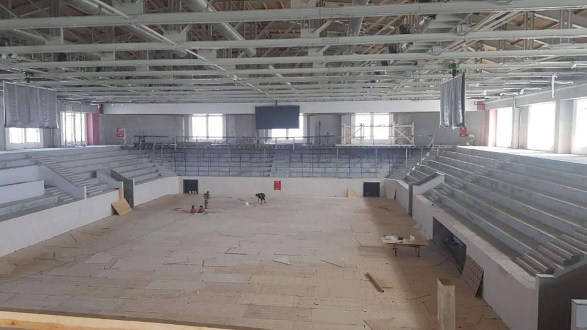 Darıca&rsquo;nın dev spor salonunda i&ccedil; mekan işleri hızlandı