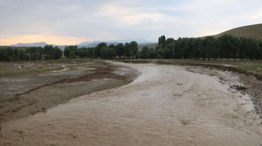 Yüksekova'da sel ekili tarım arazilerine zarar verdi