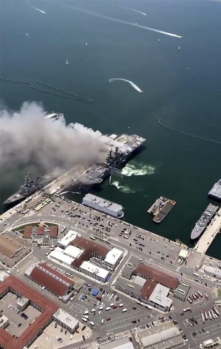ABD'de savaş gemisinde yangın: 21 yaralı