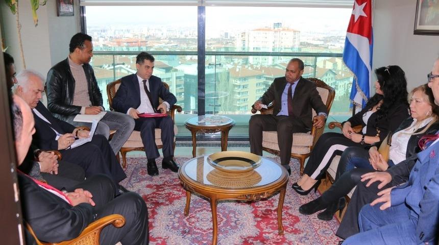 SANKON’dan Küba Büyükelçiliği’ne ziyaret