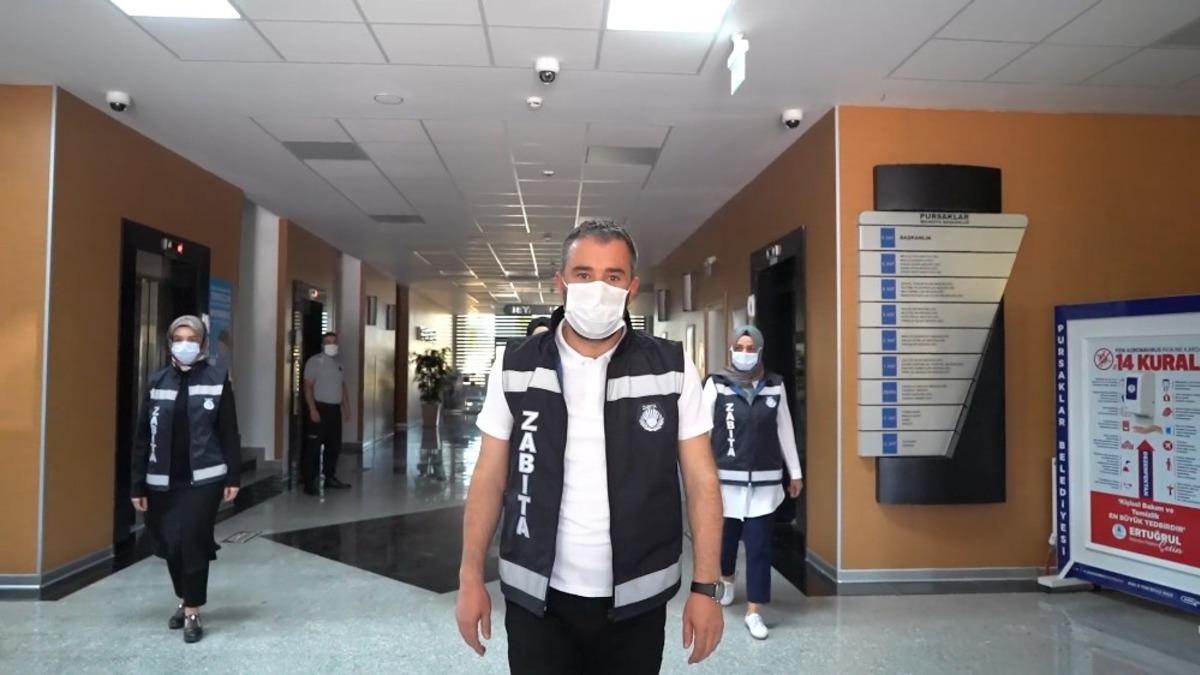 Pursaklar&rsquo;da &lsquo;&lsquo;maske, sosyal mesafe ve hijyen&rsquo;&rsquo; denetimi