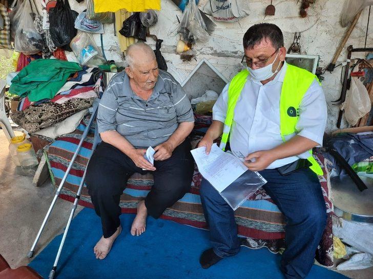 76 yaşındaki engelli yaşlı adamın su aboneliği evinde yapıldı G3