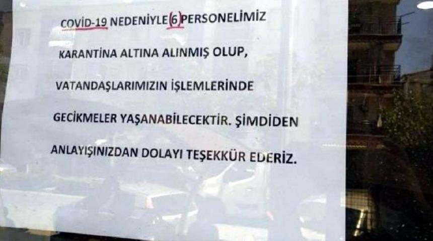 Manisa'da Turgutlu Tapu Müdürlüğü'nde koronavirüs vakası