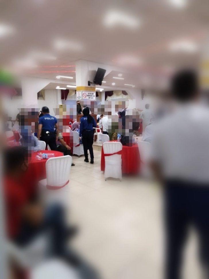 Nizip polisinden düğün salonlarında korona virüs denetimi G1