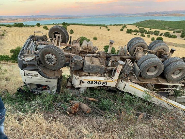 Elazığ’da beton mikseri devrildi: 1 yaralı G4