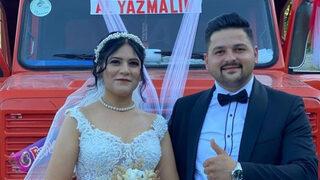 Ankara'da nakliyeci damat kamyonu gelin arabası yaptı