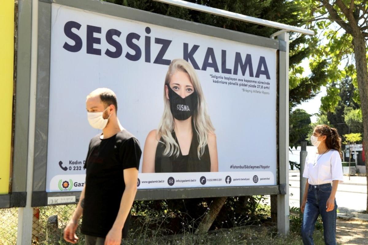 Gaziemir&rsquo;den kadınlara, "Sessiz kalma" &ccedil;ağrısı