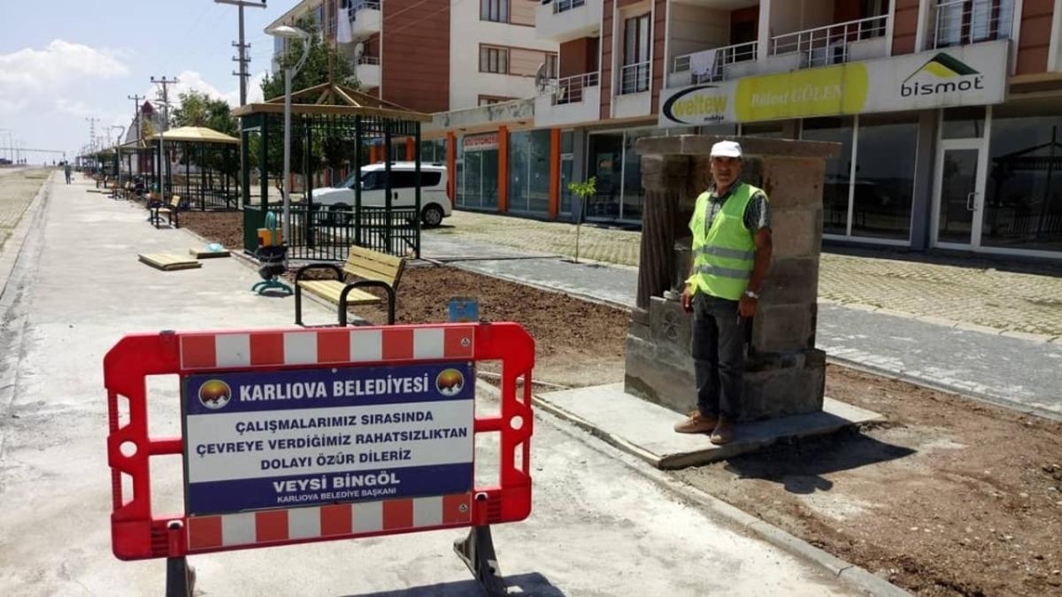 Karlıova&rsquo;da peyzaj &ccedil;alışmaları