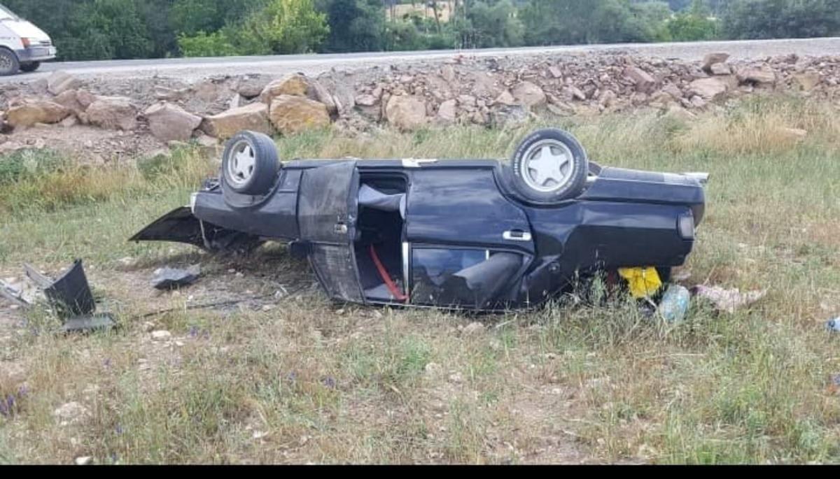 Hurdaya d&ouml;nen ara&ccedil;tan sağ &ccedil;ıktı