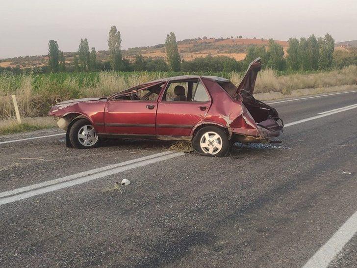 Hurdaya dönen otomobilden sağ çıktı G3
