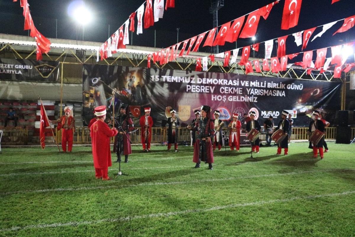 15 Temmuz anısına pehlivanlar peşrev &ccedil;ekti