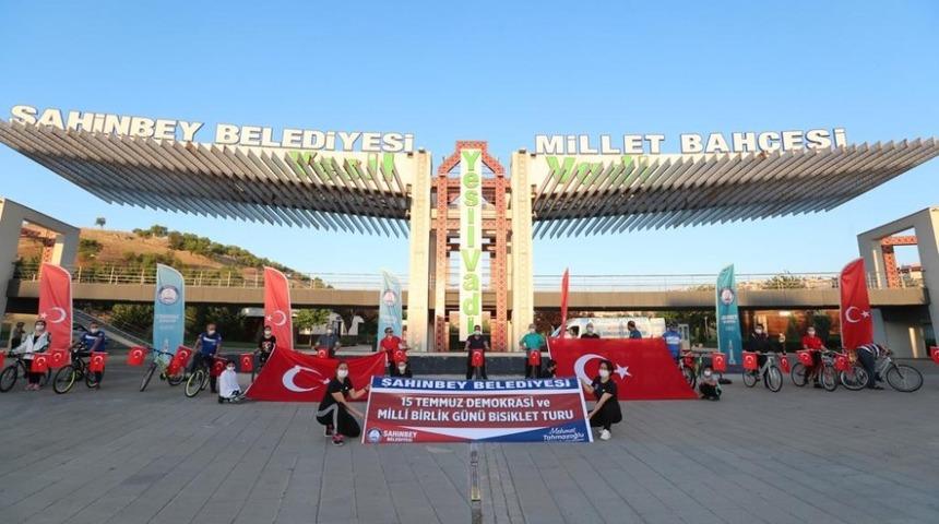 Şahinbey’de 15 Temmuz şehitleri anısına bisiklet turu